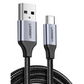 UGREEN USB-USB-C, QC3.0, kábel alumínium csatlakozóval, 1.5m, fekete (60127) (UG60127)